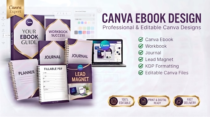 canva ebook design, redesign journal, design workbook, canva ebook layout design