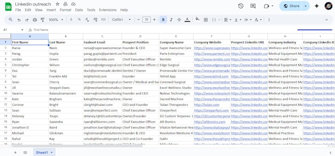 do twitter, linkedin outreach and send inmails daily