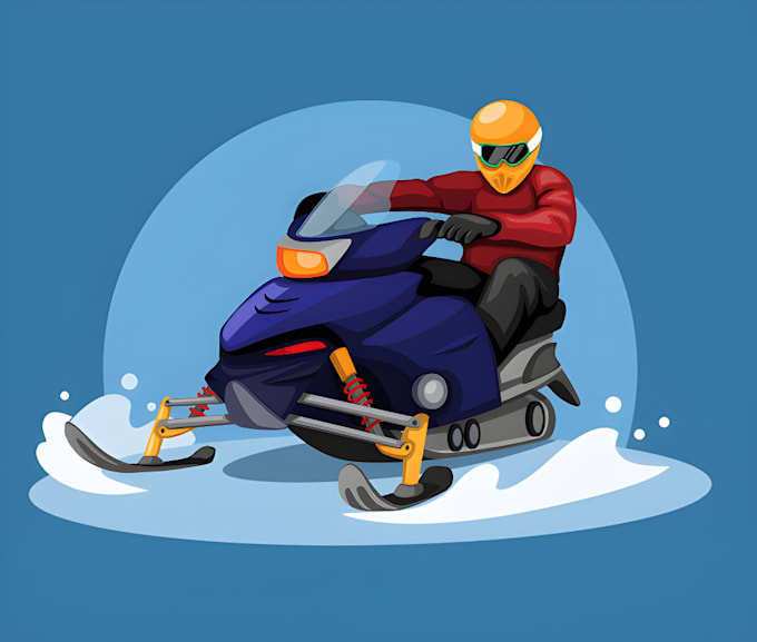 make a unique snowmobile and sports logo