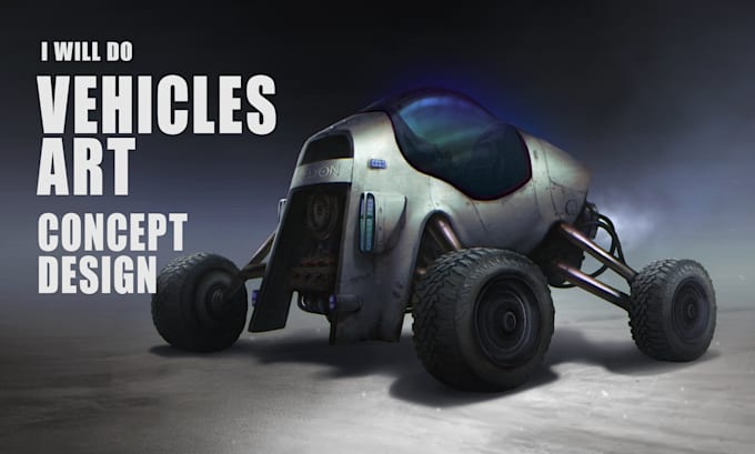 create vehicle concept art and design for games and films