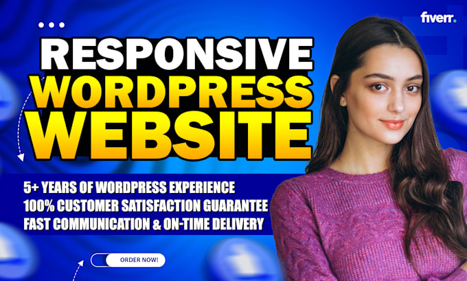 build modern and responsive wordpress website for your business