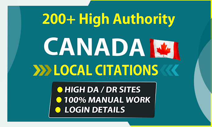 create high authority canadian local citations, google maps citations
