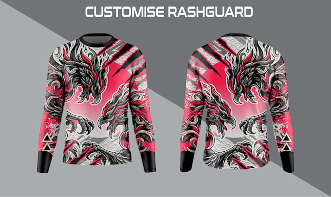 do custom rashguard design for bjj and MMA