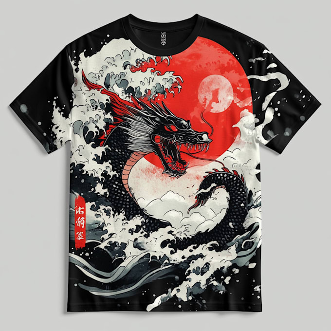 make unique tshirt design dark art japanese illustration