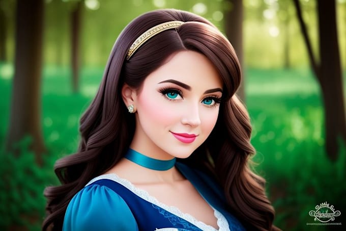draw a beautiful disney style portrait