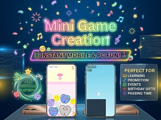 create a custom mini game for customer acquisition or birthday gifts