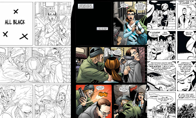 be comic artist for comic book graphics novel comic page storyboard comic art