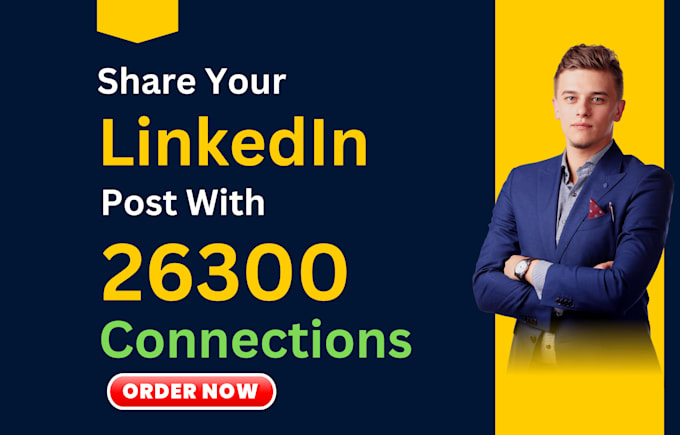 share your linkedin post to my 26k connections, shoutout with real followers