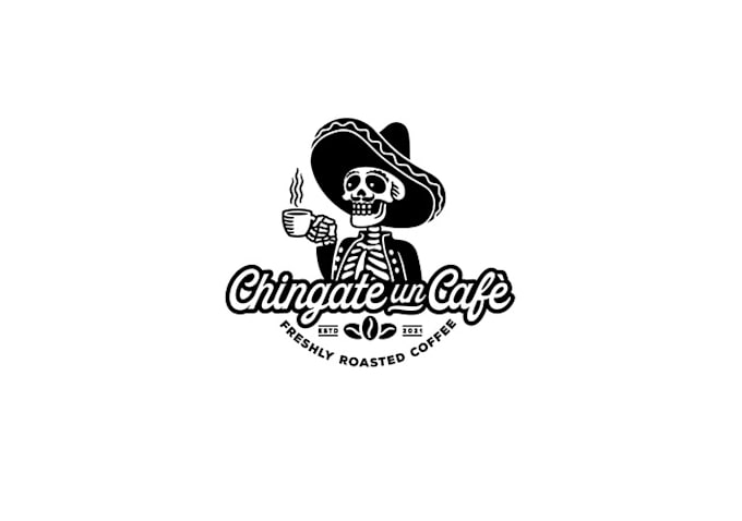 design borderline offensive coffee brand logo