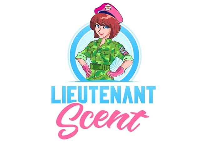 create lieutenant scent product mascot logo design