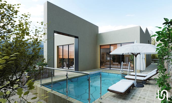 do architecture exterior design rendering corona vray