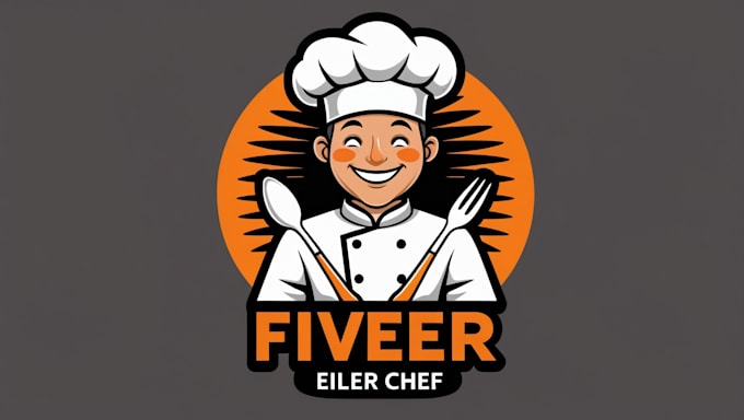 draw cook cartoon portrait chef logo