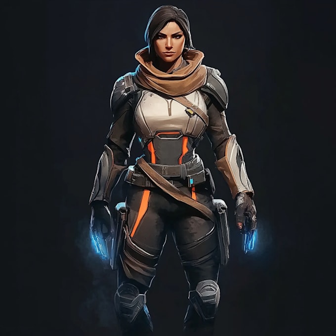 do star wars, game character or sci fi game character art for you