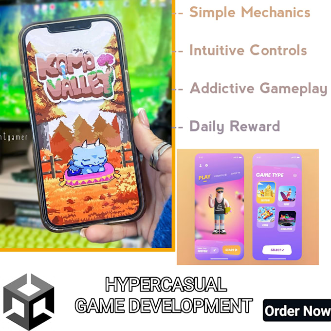 Create 2d unity hyper casual arcade endless runner web idle game ...