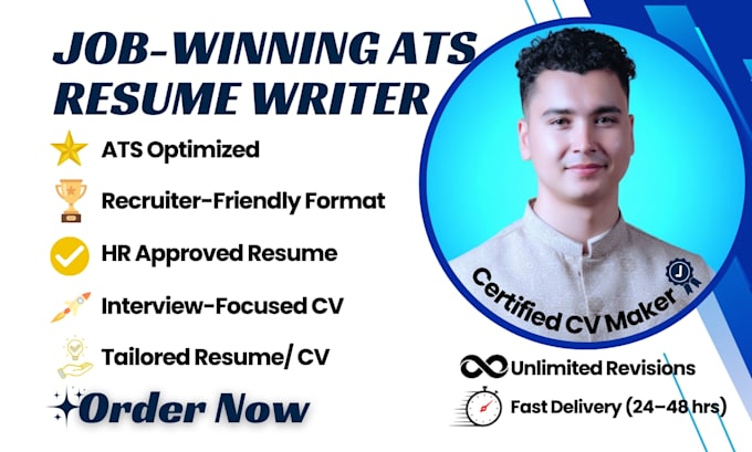 write a professional ats optimized CV for job applications