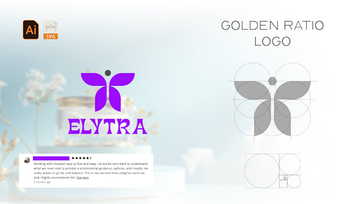 design or redesign minimal logo with golden ratio