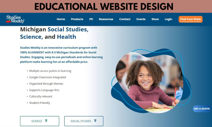 create lms website elearning website educational website lms landing page