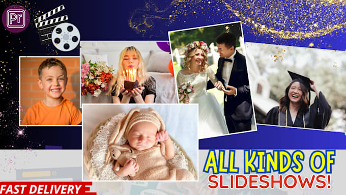 create professional photo slideshow video with music up to 500 pictures