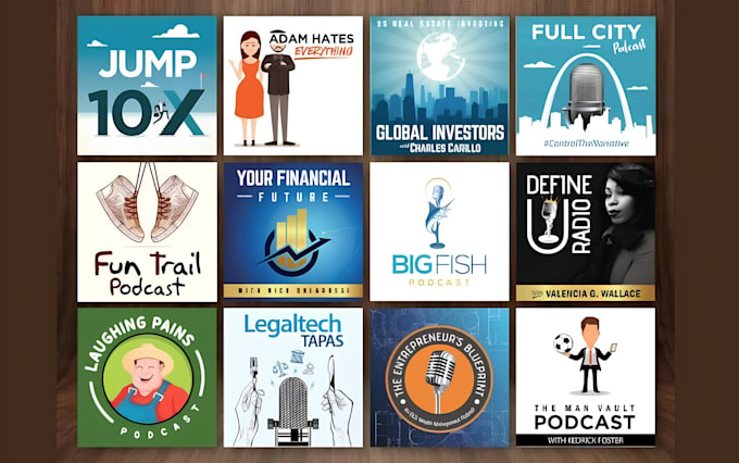 do professional and unique podcast cover design for you