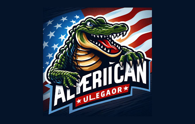 create american alligator mascot logo with free source file