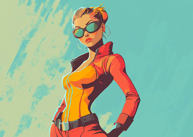 desing you as a superhero cartoon character