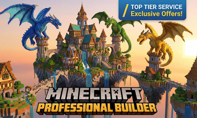 build minecraft castle, villages, base, hubs, spawns, house