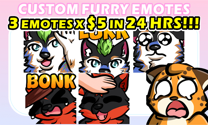 draw custom stickers or emotes of your furry character
