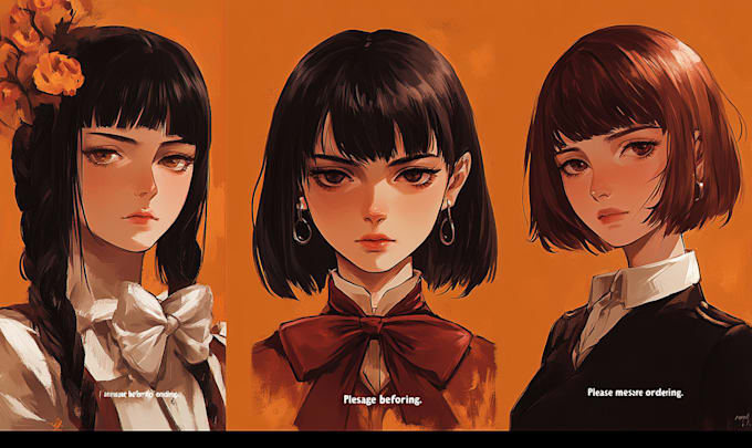 create characters in cartoon or anime style