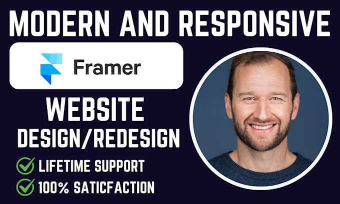 Design framer website, convert figma to framer, framer landing page or ...