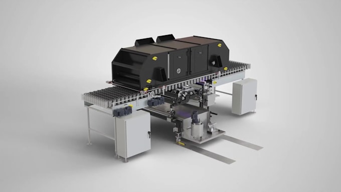 create 3d technical machinery 3d manufacturing quality animation industrial