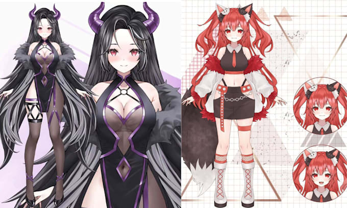 design and rig 2d vtuber model 2d vtuber props asset, dingle chibi vtuber live2d