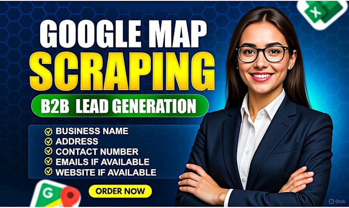 do web scraping, google maps scraping, business leads