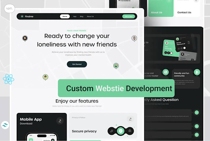 build stunning custom reactjs or nextjs website