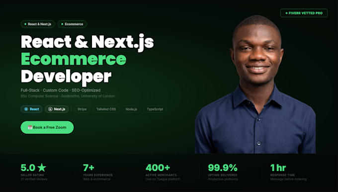 build a custom react or nextjs ecommerce website full stack