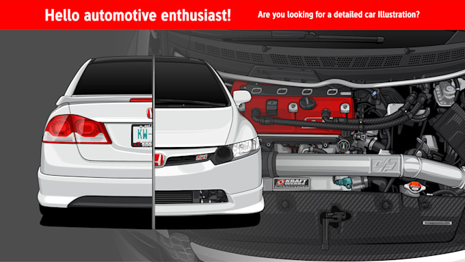 draw amazing vector art of your car