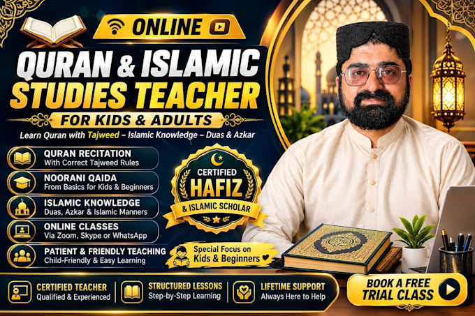 your online quran tutor, islamic studies teacher