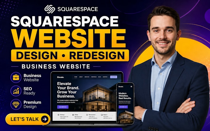 build squarespace website design or redesign squarespace website for business