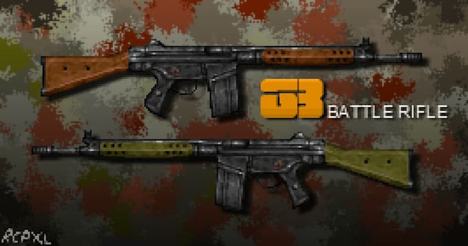 draw pixel art weapon and guns