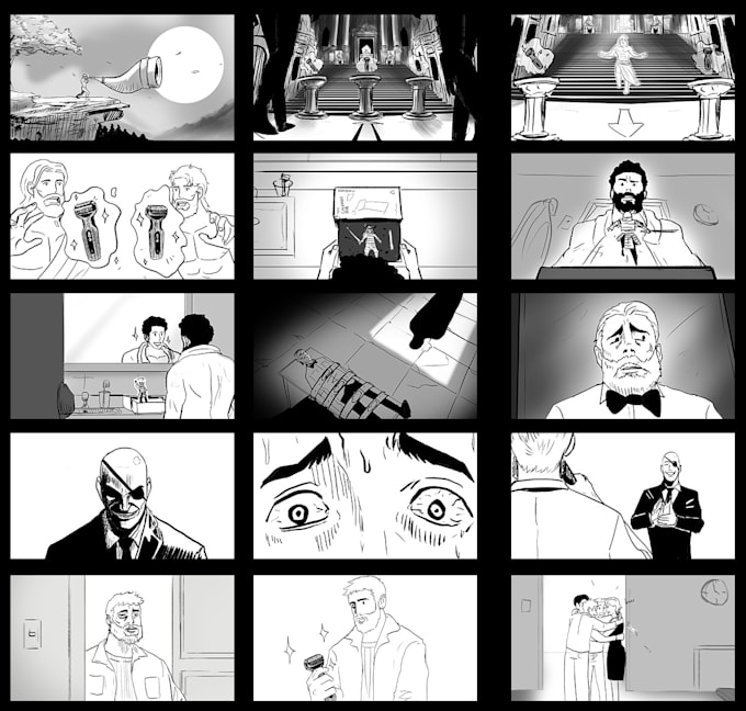create storyboard for your animation, film, ad