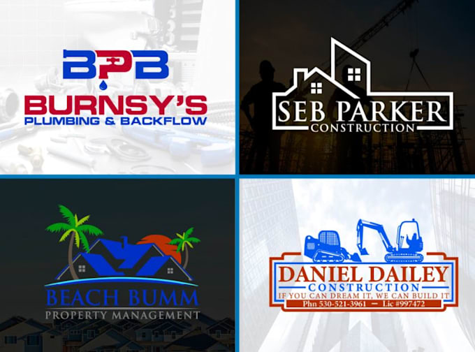 do plumbing, roofing, construction or electrician logo