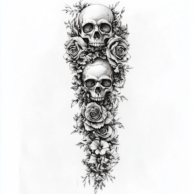 create a tattoo design for leg sleeve