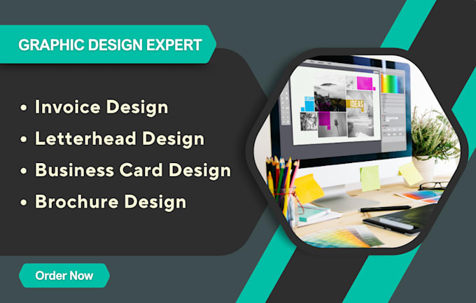 create professional invoice, letterhead, business card and brochure designs