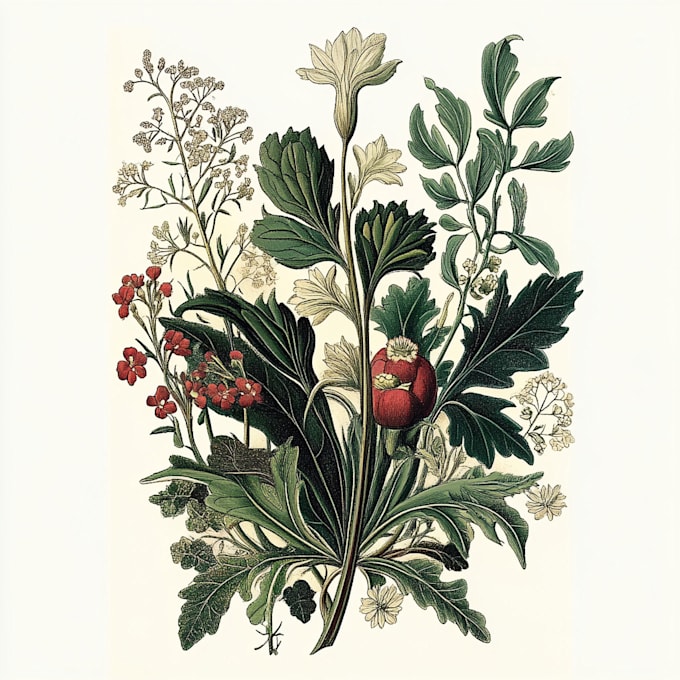 draw illustrations flower botanical for your tattoo