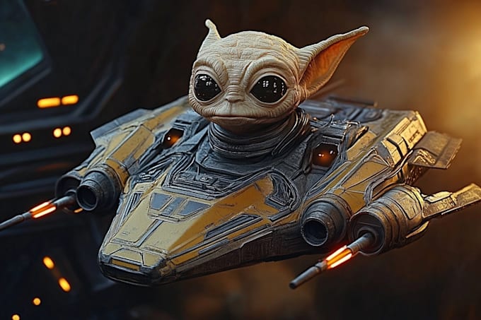 draw sci fi art and spaceship design