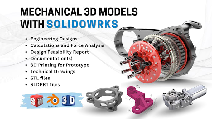 create mechanical 3d model in solidworks