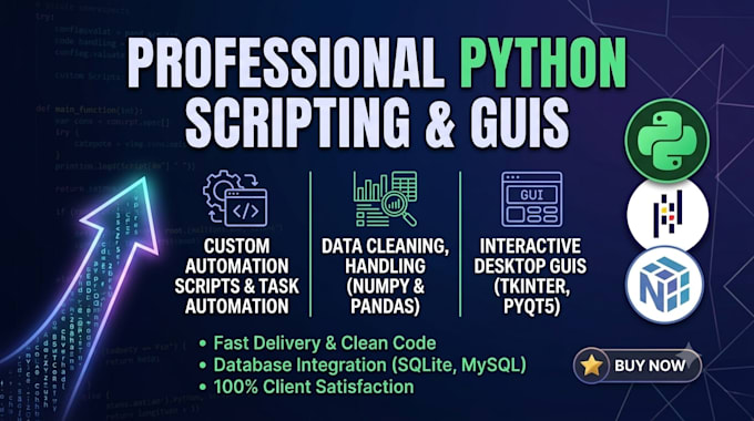 write custom python scripts, programming tasks, and algorithms