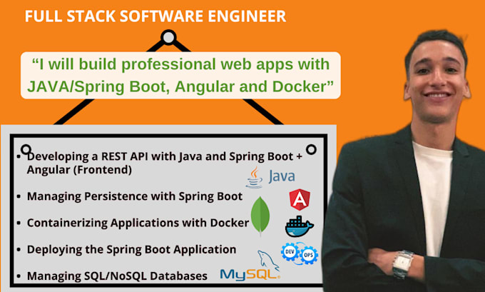 develop scalable web application using java spring boot, angular
