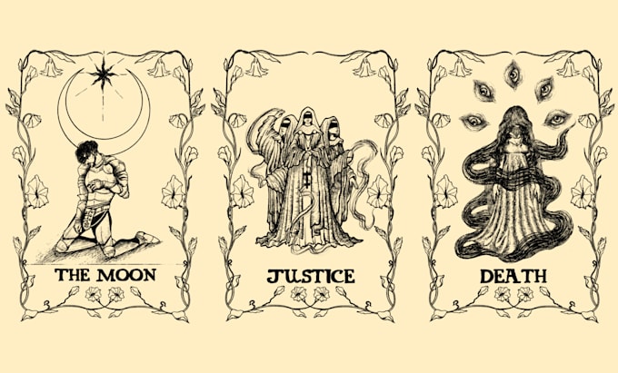 create bespoke tarot illustrations