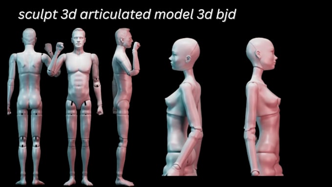 3d bjd doll sensory toy 3d articulated model 3d printed ball jointed ...