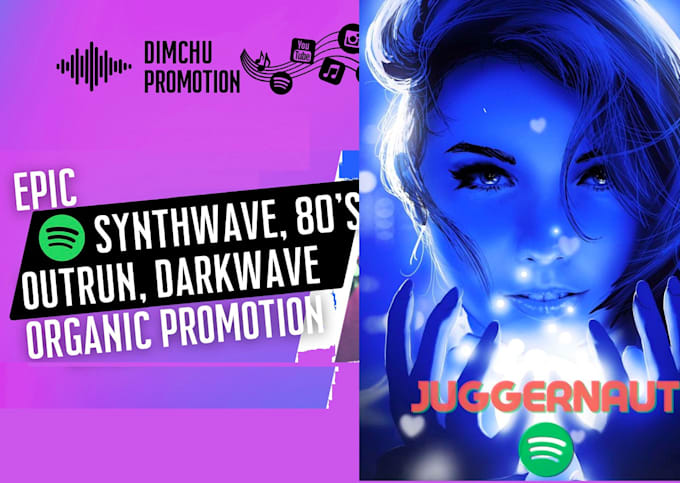 do organic synthwave promotion  retrowave music  ads campaign, music promotion